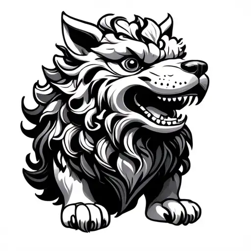 Neo Traditional Foo Dog
