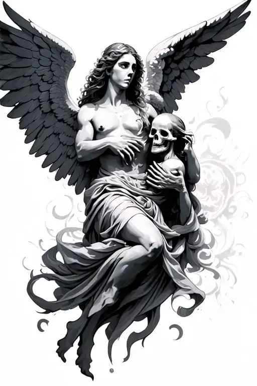 Angel Fighting Death