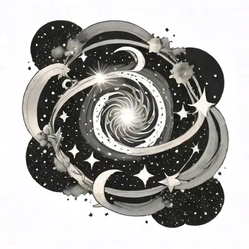 A Quote Surround By The Galaxy And Stars Forming The Shape