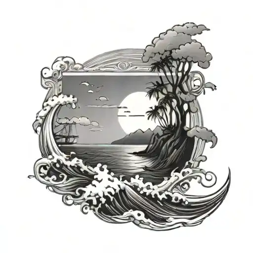 Sunset And Sea Or Ocean Scene