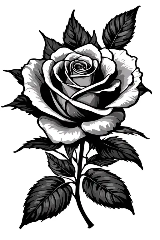 Rose With Marked Ohana Means Family