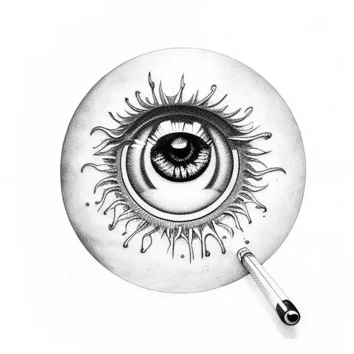 An Evil Eye With Billiard Balls As Its Iris