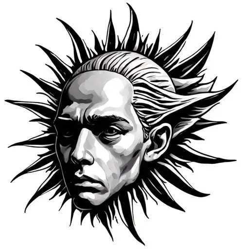 Rays And Sun Rays On The Chest