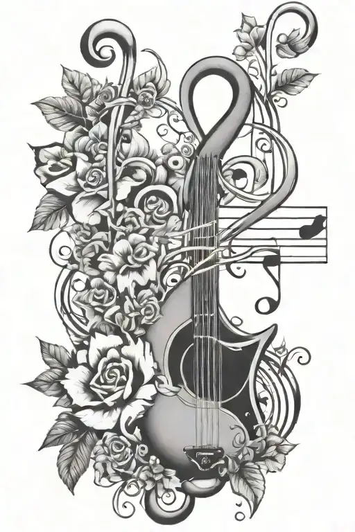 Garden With Music Note Intertwined