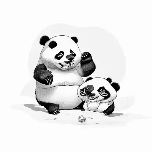 Panda Y Chica