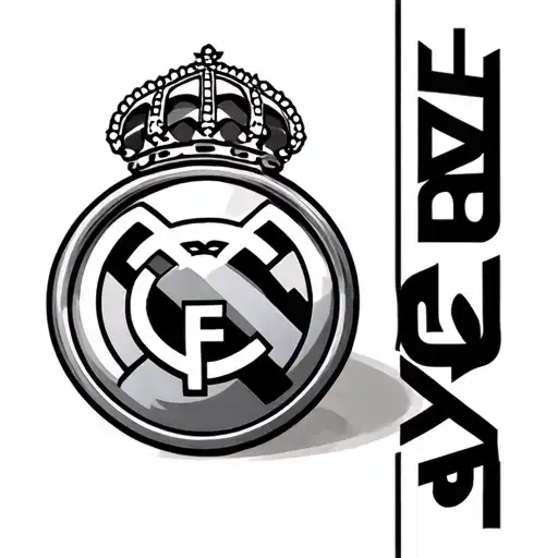 Real Madrid Shield With A Football Ball