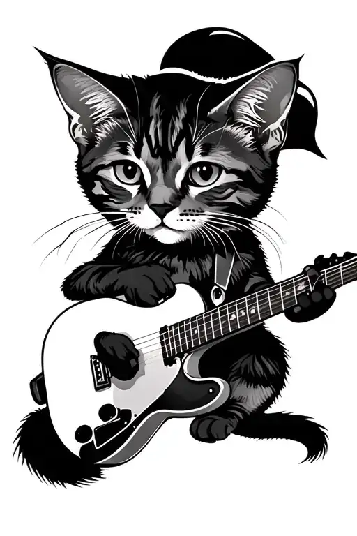 Cat Playing Guitar