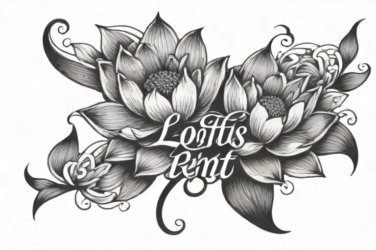 Word 'Resilient' With Lotus Flower Intertwined