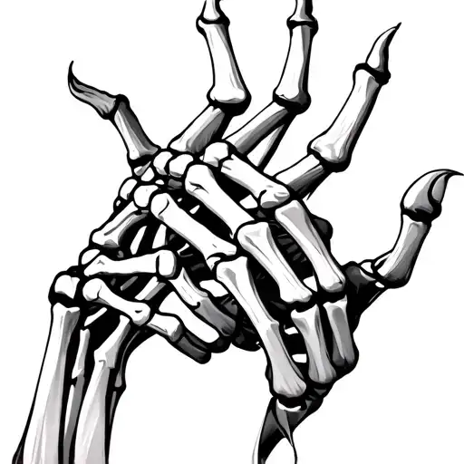 Skeleton Hand Holding Each Other