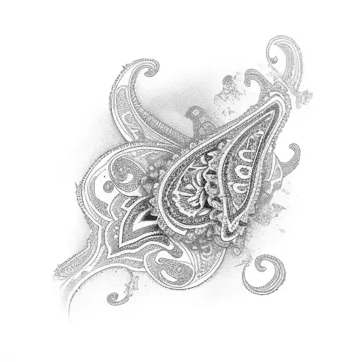 Paisley And Floral Arm Sleeve