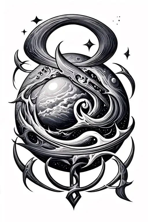 Panarchy Symbol Mixed With Planete Eath