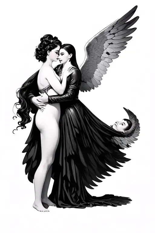 Paloma With Cruz And An Angel Holding