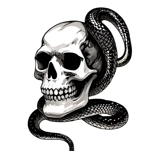Snake And Skull