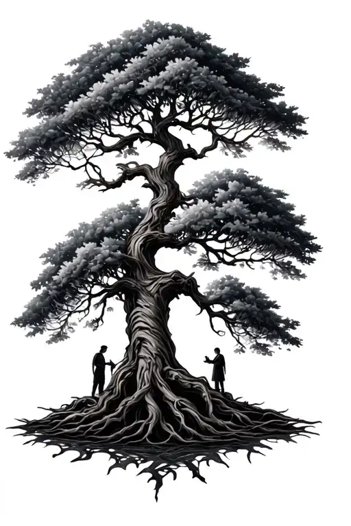 Family Tree Intertwined Symbolizing
