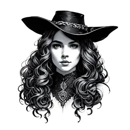 Jeanne Dark In The Style Of Engraving