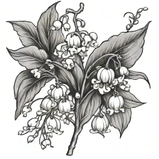 Lily Of The Valley And Hawthorn Flowers Blooming