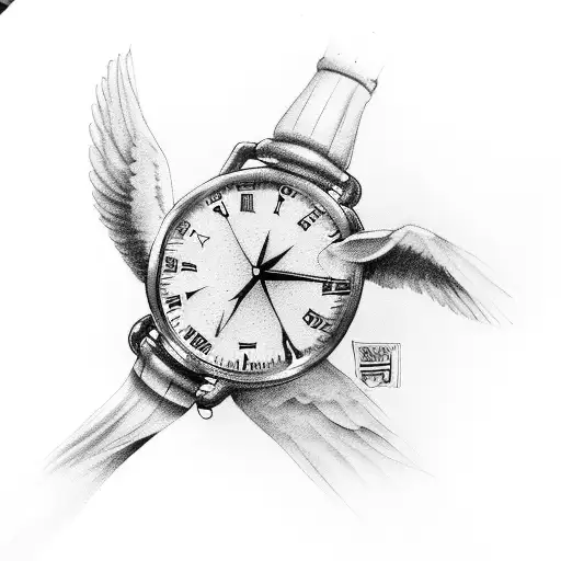 Broken Wristwatch That Goes Backwards And The Swan