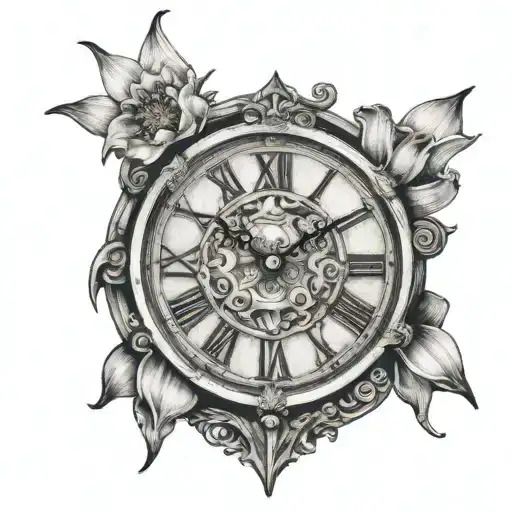 Clock With Narcissus