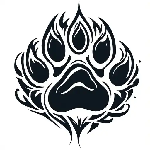 Dog Paw Aquarius Tribal
