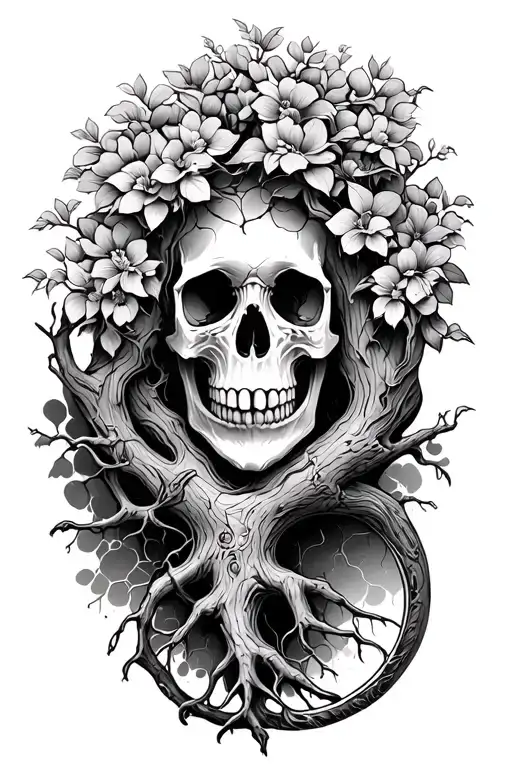 Skull And Tree Of Life