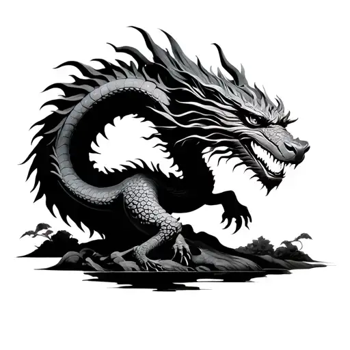 Bonsai Tree And Dragon