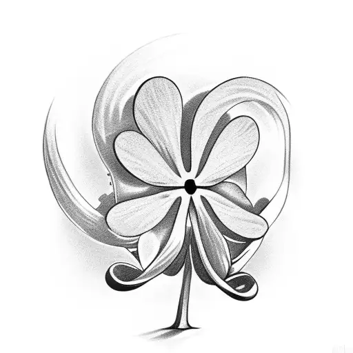 Cross With Shamrock In Background