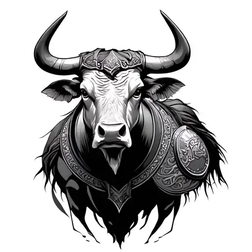 Warrior Cladiador With Bull
