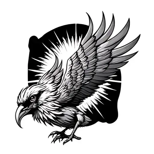 Phenix Bird Sun Shining