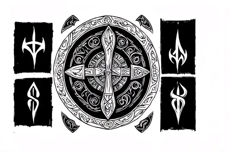 Viking Runes In A Circle
