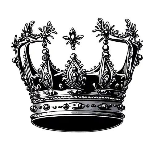 Queen Crown Surrounded By Bold