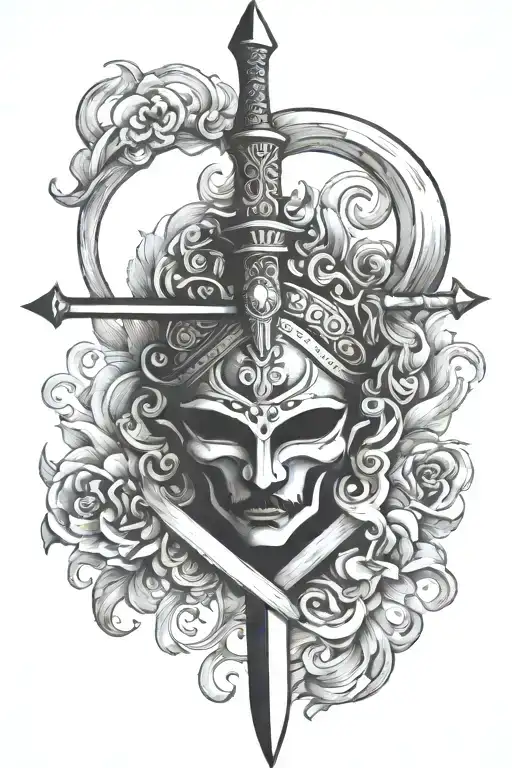 Nirbhau Nirvair Written With Heart And Sword Symbolism