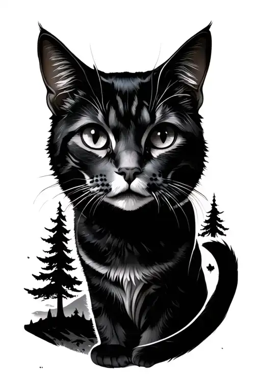 Moon Cat Rim Bmw Forest In The Background Tattoo