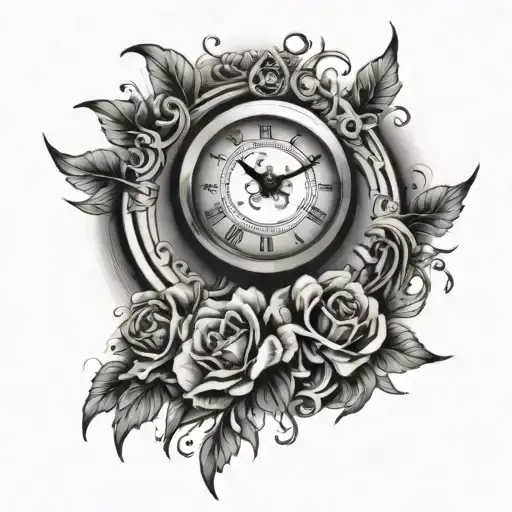 Clock Surrounded By Pheniox Wrapped