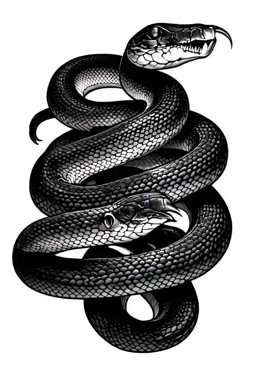 Female Body And Snake