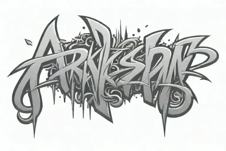 The Word Parkinsons In Graffiti Font The Letters