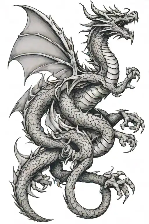Dragon With Warrier