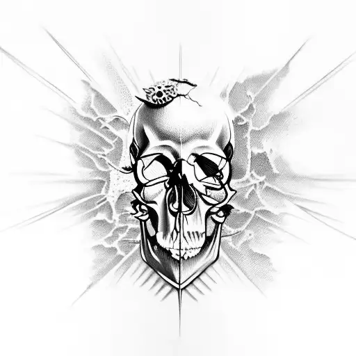 Skull With Dark Ornamental