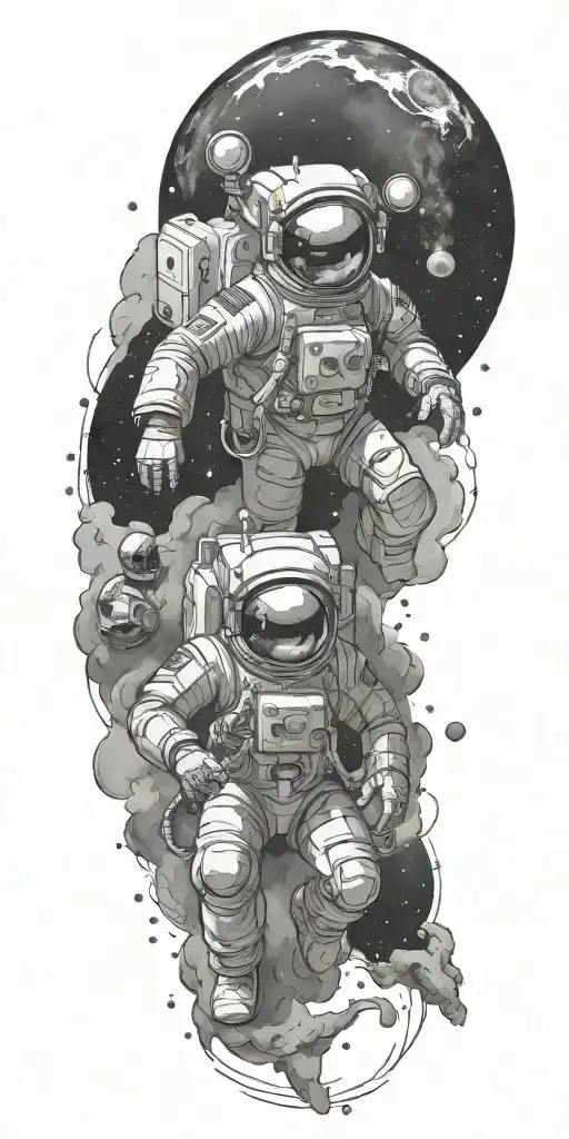 Space Themed Tattoo Design