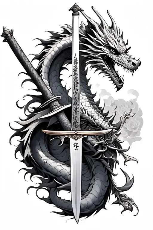 Dragon And Samurai Swords