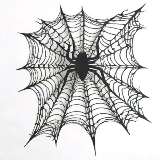 Spider Web On Collarbone