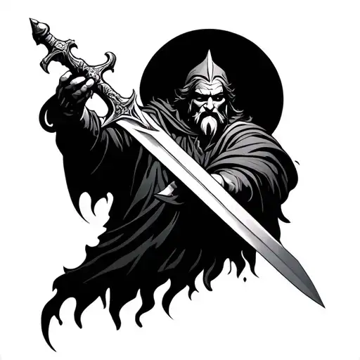 God Handing Down A Sword