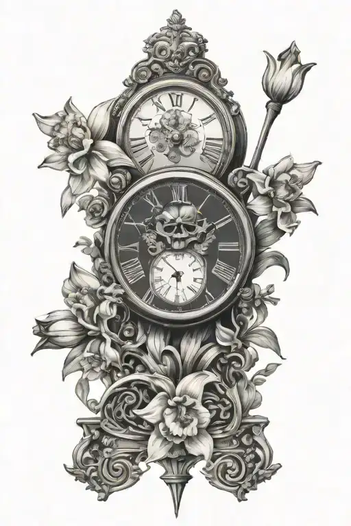 Clock With Narcissus And Vader