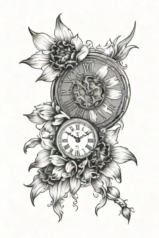 Clock With Narcissus