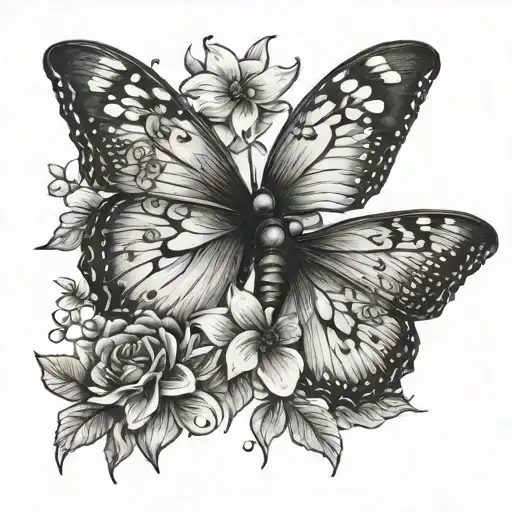 Butterfly With Flowers And A Quote 'You Don't Know How Strong You Are Until Being Strong'