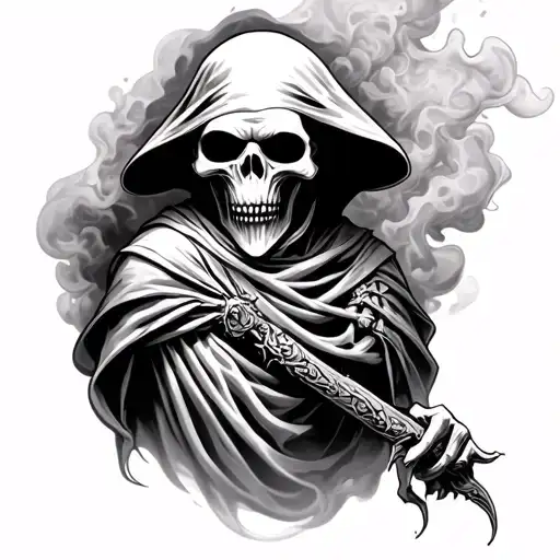 Grim Reaper In Smoke