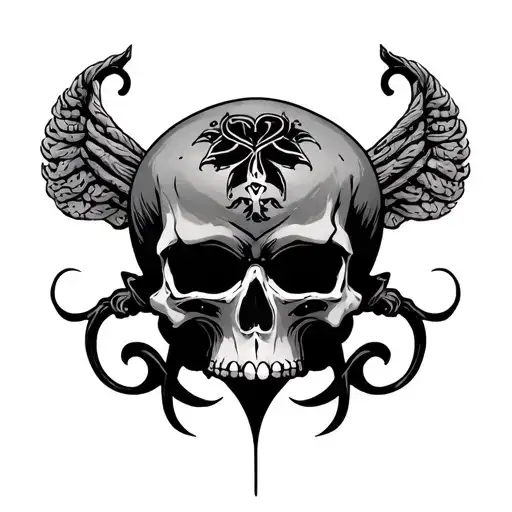 Astrological Sign Of Gemini With Skulls