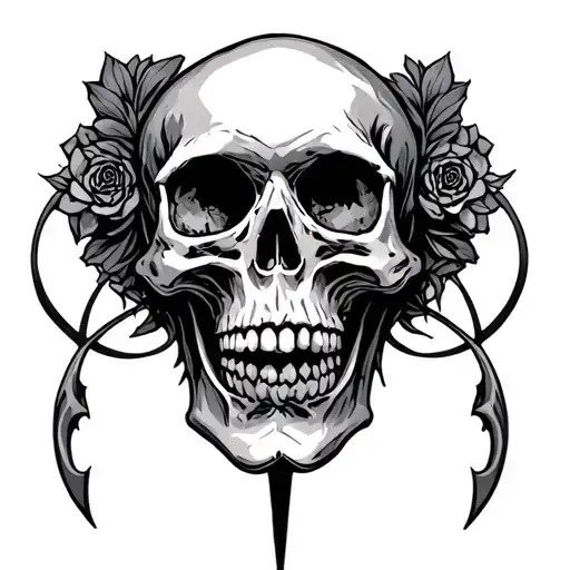 Astrological Sign Of Gemini With Skulls