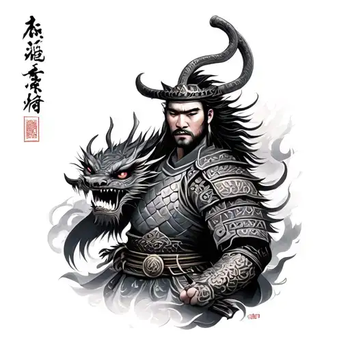 Samurai With Dragon