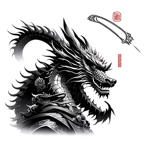 Samurai With Dragon