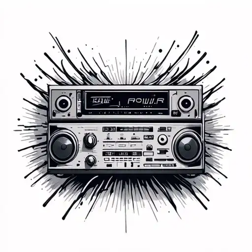 Word Sound Power Word On A Sound System Tattoo